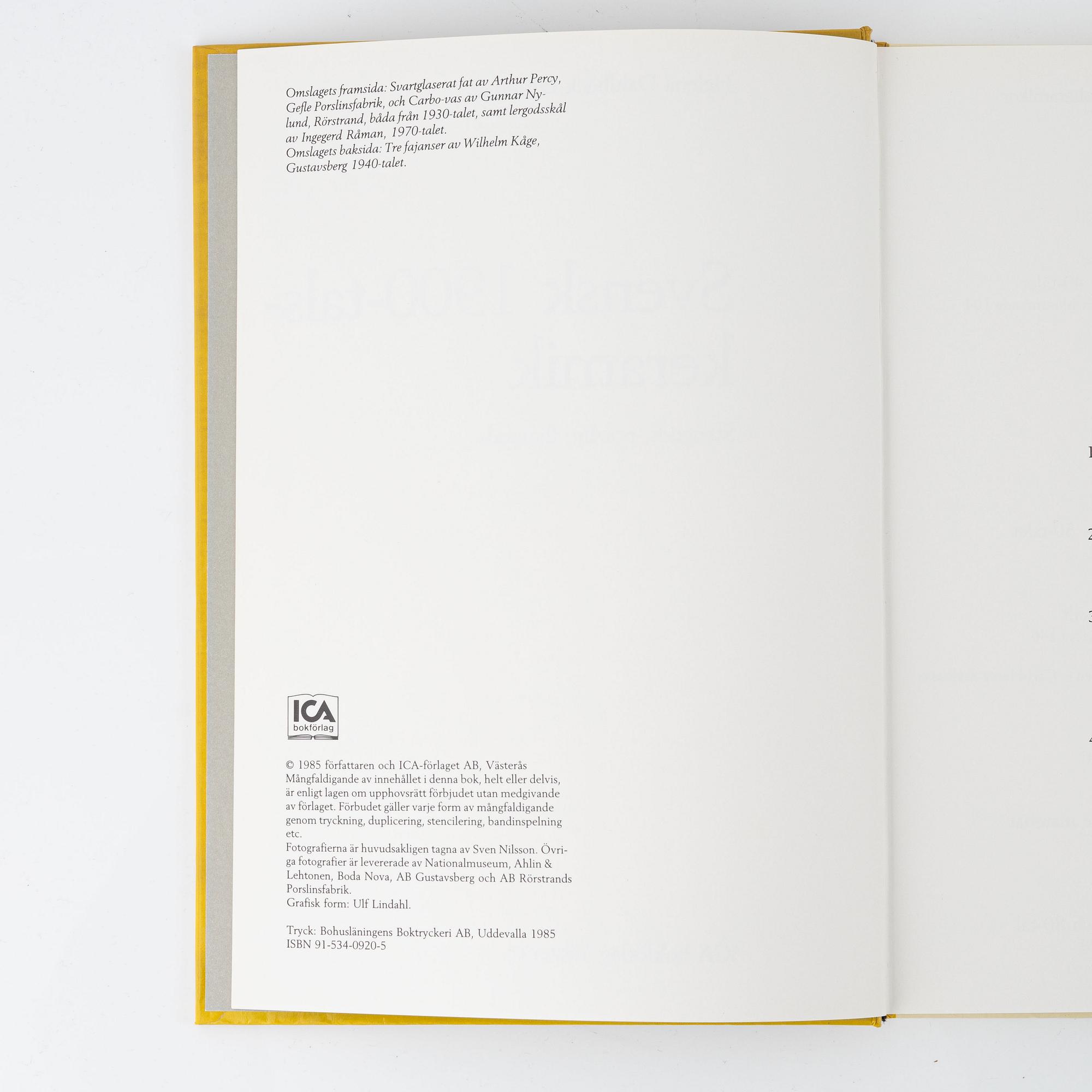 Böcker om svensk keramik. 19 st..