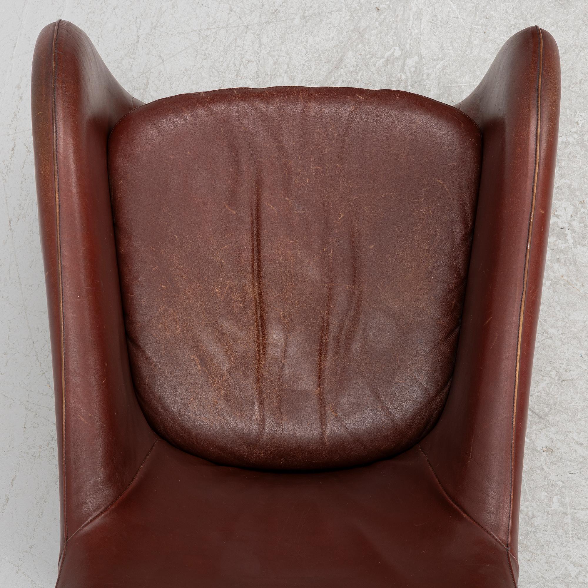 Gerard van den Berg, Armchair with footstool, "Loge", Montis, Netherlands, late 20th century.