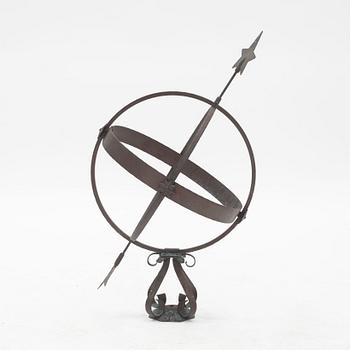 Sun dial, marked Sven W. P-son. Stockholm, mid-20th century.