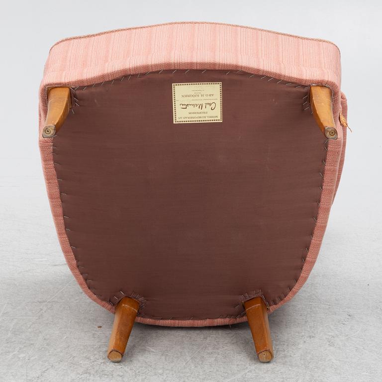 Carl Malmsten, fåtöljer, ett par, "Farmor", AB O.H: Sjögren, Tranås, 1985.