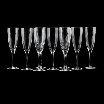 CHAMPANGEGLAS, 9 st, "Chateau",  Bertil Vallien, Kosta Boda.