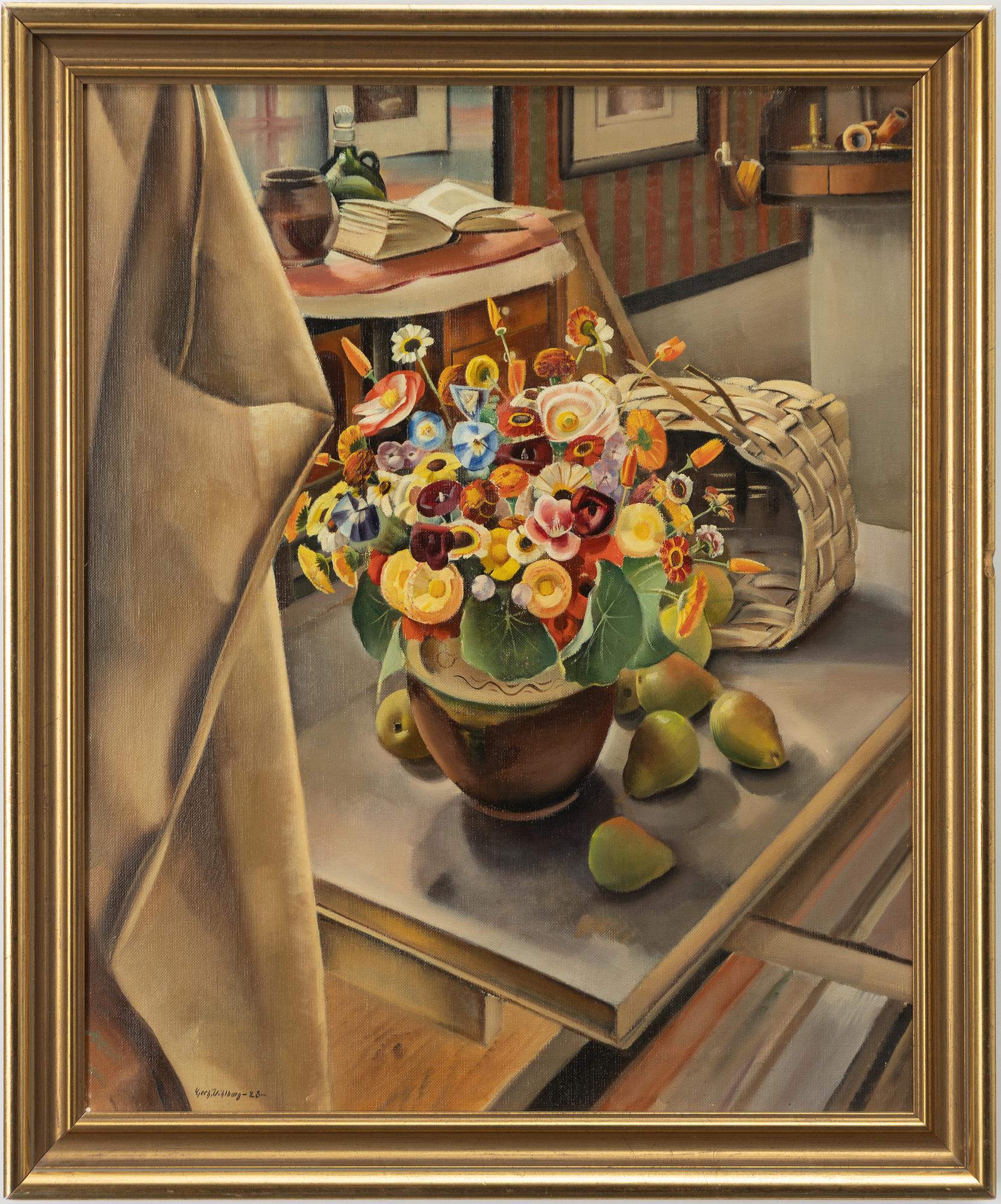 Gerhard Wihlborg, Still life with flowers.