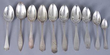 SKEDAR, 10 st, silver, 1700/1800-tal.