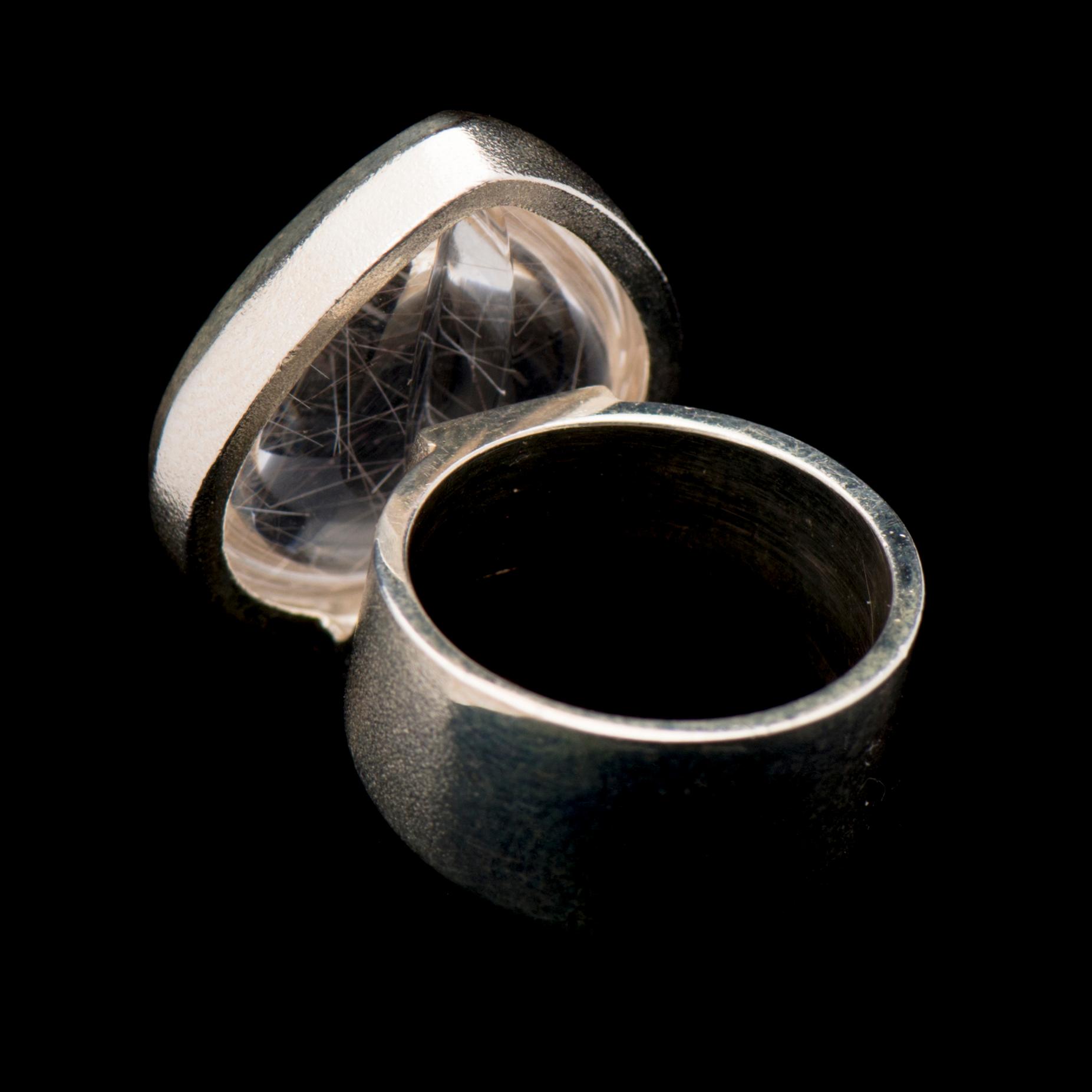 BJÖRN WECKSTRÖM, RING, "Luna", silver. Lapponia 1985.