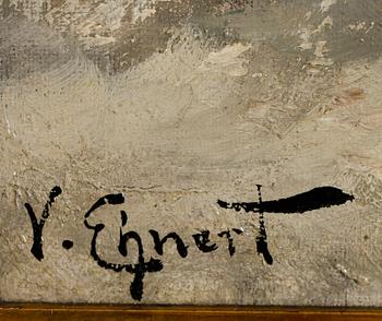 OKÄND KONSTNÄR, olja på duk, signerad V Ehnert, 1800-/1900-tal.