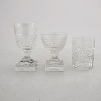 Elis Bergh, glass service Kent 36 pcs from kosta mid 1900s.