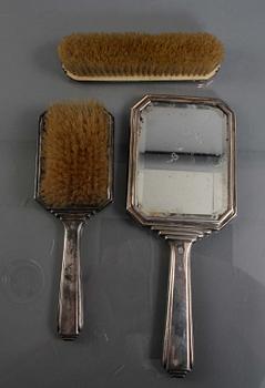 TOILETTESET, 3 delar, silver, Danmark, 1930-tal.