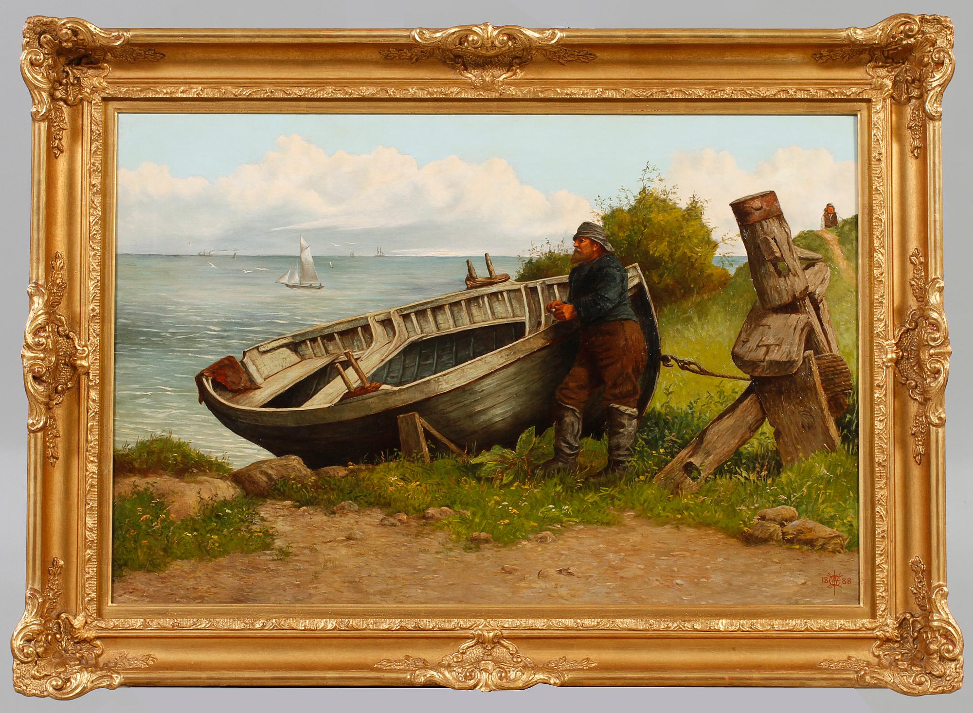 WILLIAM-CHARLES-THOMAS DOBSON, tillskriven, olja på duk, monogramsignerad och daterad 1888.