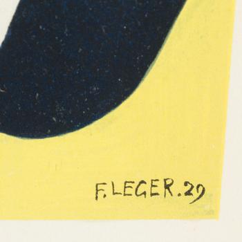 FERNAND LÉGER, after, colour lithographe, signed in print and dated -29, from Derrière le Miroir nr 79-80-81, 1955.