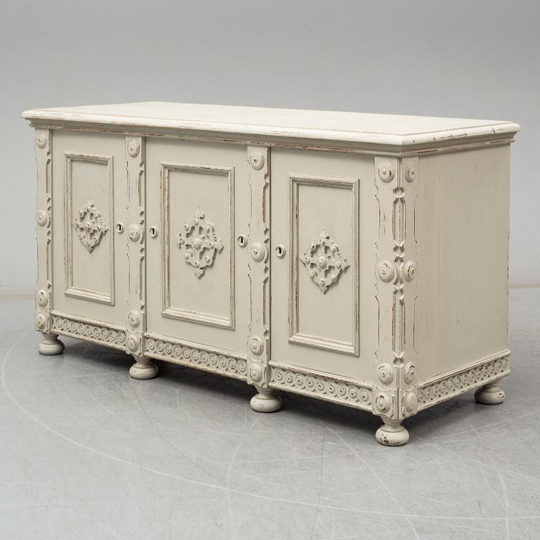 A ca 1900 painted cupboard.