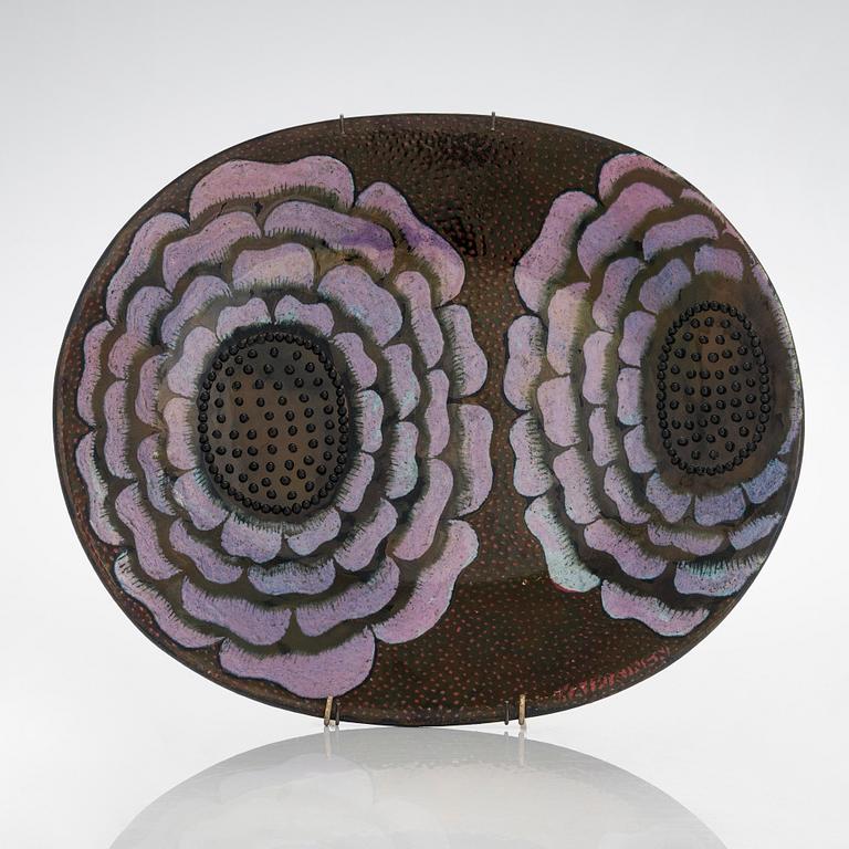 Birger Kaipiainen, dekorationsfat, keramik, signed Kaipiainen, Arabia.