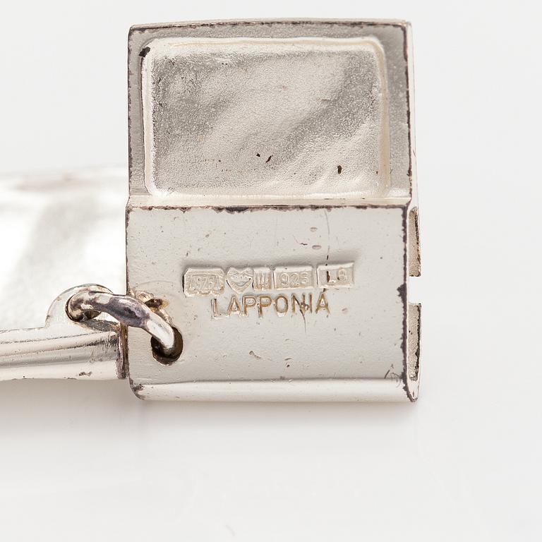 Björn Weckström, A sterling silver neckalce "Galactic peaks". Lapponia 1988.