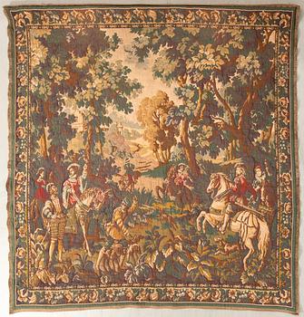 Fabric machine-woven in the Baroque style, approximately 197x215 cm.