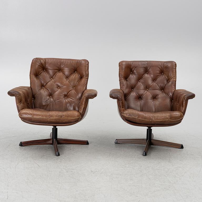 Armchairs, a pair, Göte Möbler, 1960s/70s.
