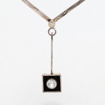 Smyckesset, 4 delar, silver, syntetisk stenar, Pege (Karl-Erik Palmberg), Alton, Sverige.