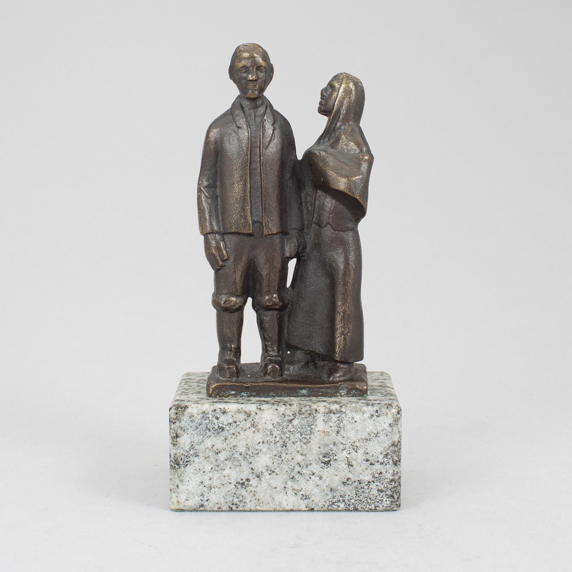 AXEL OLSSON, skulptur, brons, signerad.