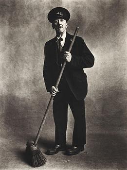 264. Irving Penn, "Road sweeper, London, 1950".