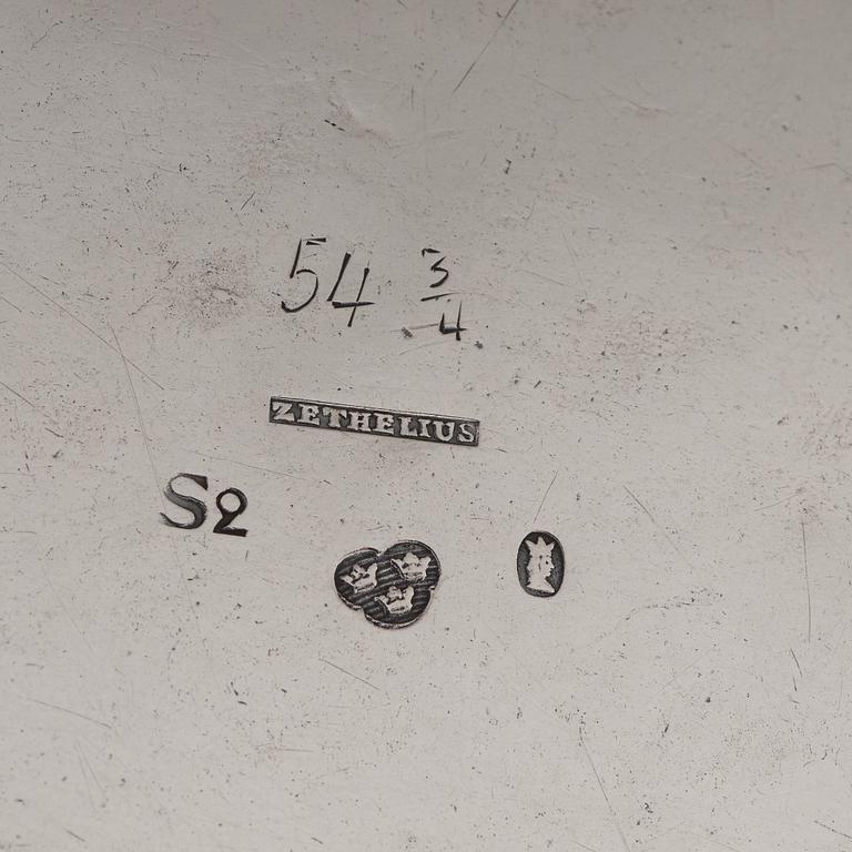 Pehr Zethelius, tekanna, silver, Stockholm 1800, sengustaviansk.