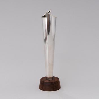 A silver vase, 'Liekki' (Flame), Hopeakeskus, Hämeenlinna, Finland 1968.