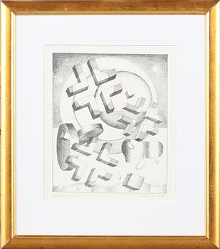 Erik Olson · ERIK OLSON, litografi, signerad, daterad 1980, epreuve d'artiste.