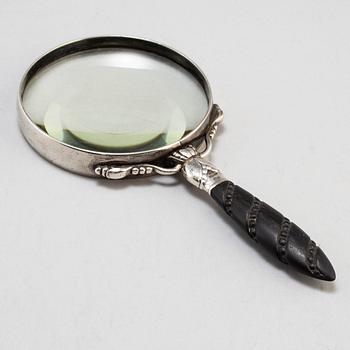 GEORG JENSEN, a silver magnifying glass, Copenhagen Denmark, first part of the 20thC.