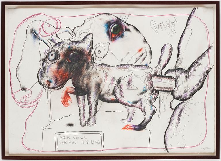 Bjarne Melgaard, "Erik Gill Fuckin his Dog".