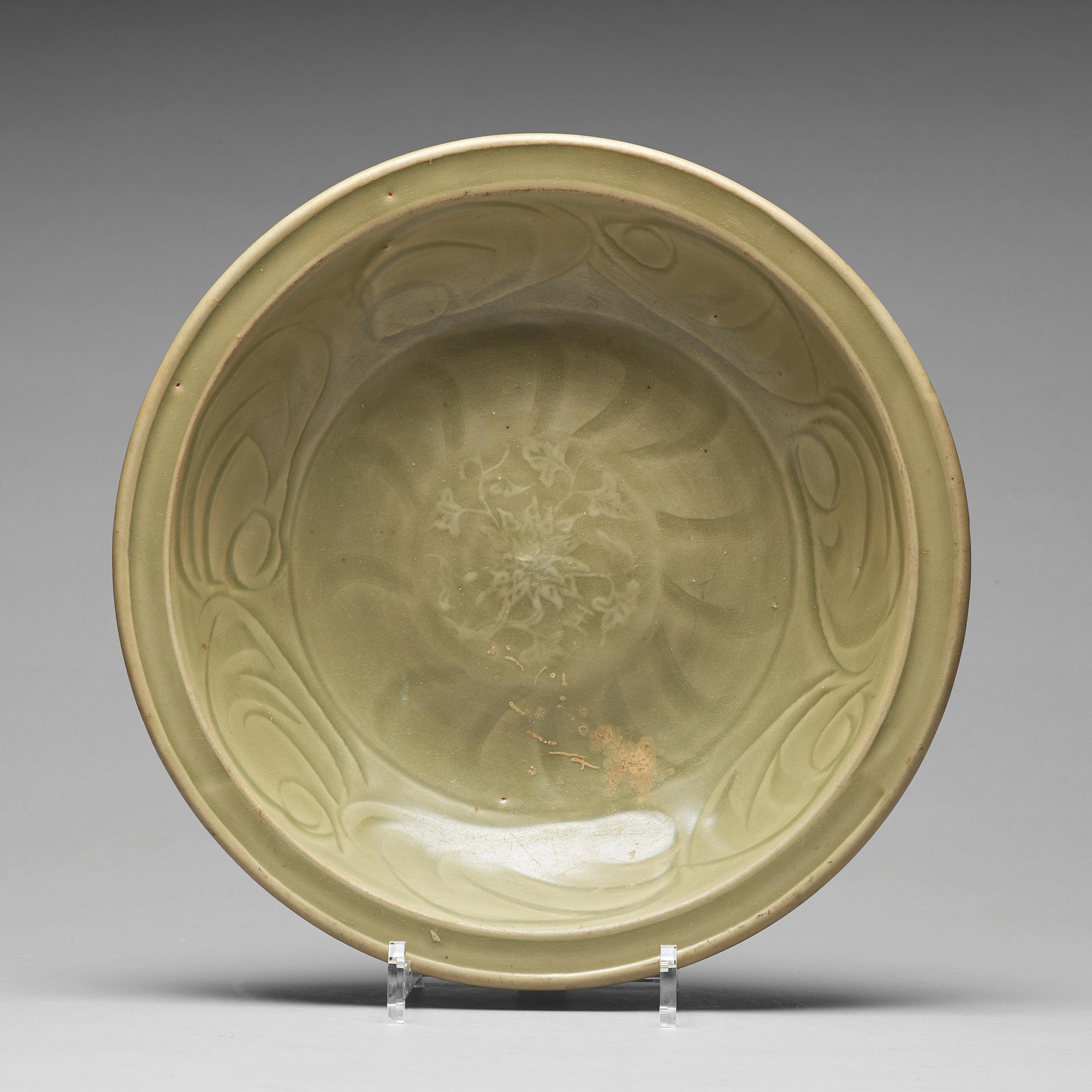 A celadon dish, Ming dynasty (1368-1644).