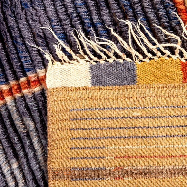 A 1930s long pile rug ca 160x95 cm.