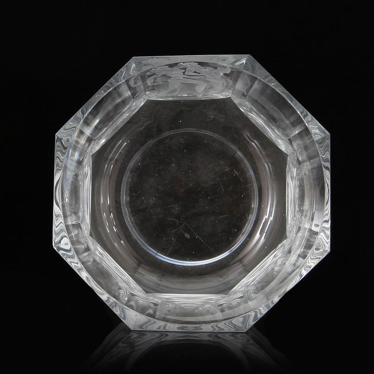 SKÅL, glas, Simon Gate, Orrefors, signerad undertill märkt 1346.iL.A.4.