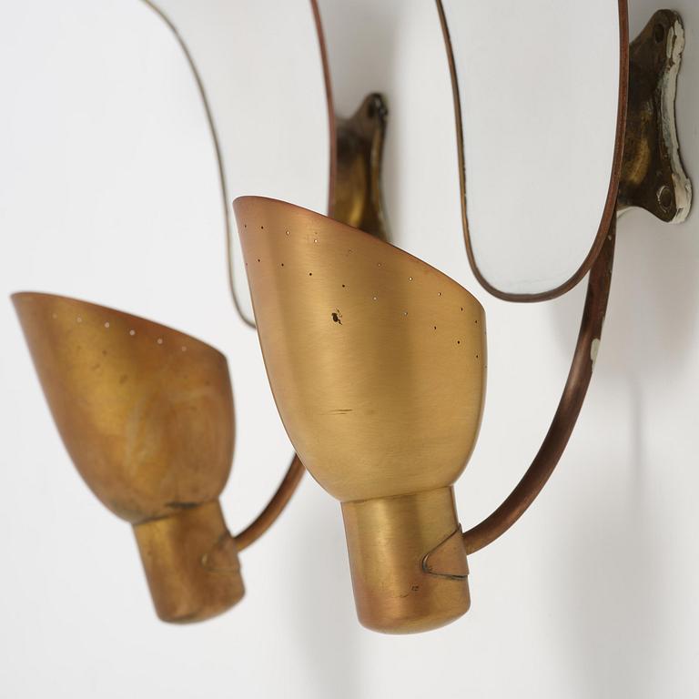 Carl-Axel Acking, a pair of wall lamps model "5029", Bröderna Malmströms Metallvarufabrik, Malmö, 1940s.