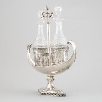 A Swedish late Gustavian cruet-set, mark of Pehr Zethelius, Stockholm 1799.