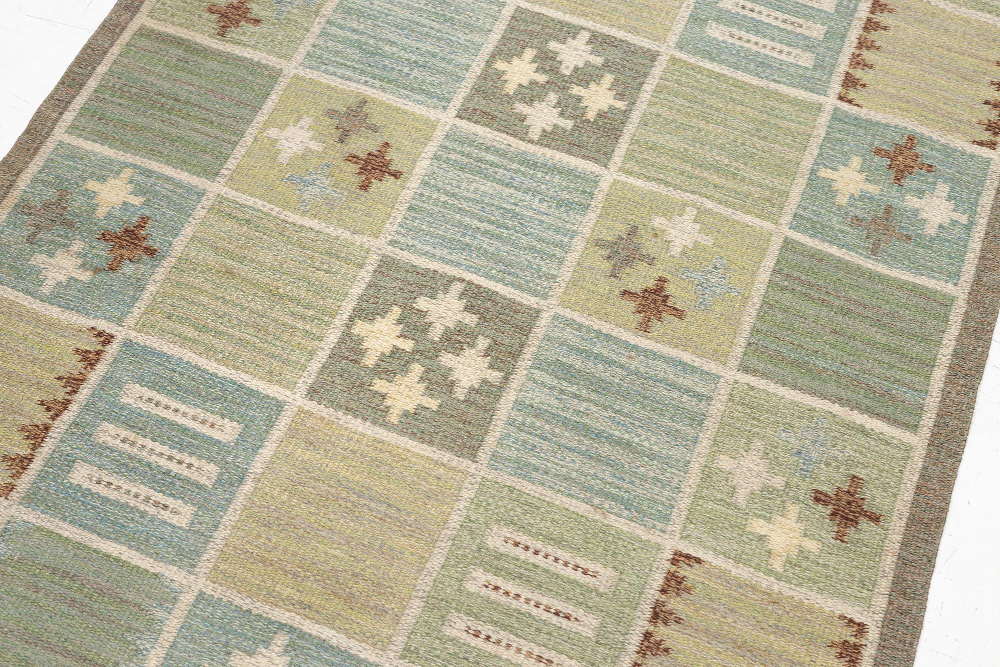 Rakel Carlander, matta, rölakan, "Ulriksdal", signerad RC, ca. 202 x 140 cm.