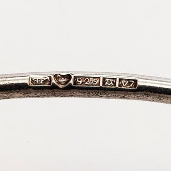 Elis Kauppi, necklace and ring, amethysts, silver, Kupittaan Kulta, Turku 1974.