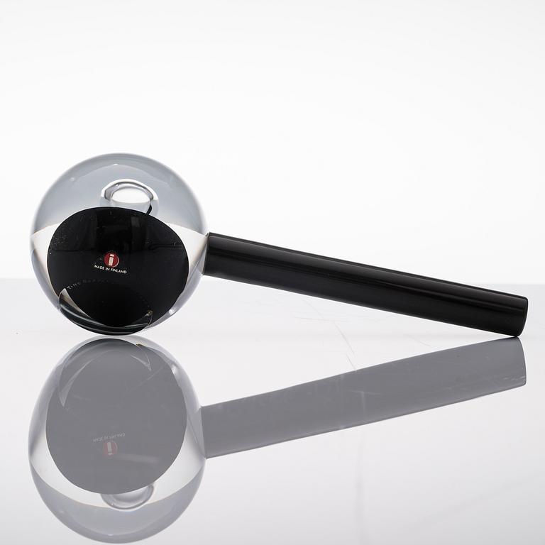 TIMO SARPANEVA, a 'Judge gavel' glass sculpture, signed Timo Sarpaneva, Iittala -85C.