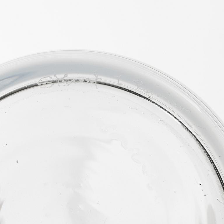Ingegerd Råman, a group of six glass service parts, Skruf, Sweden.