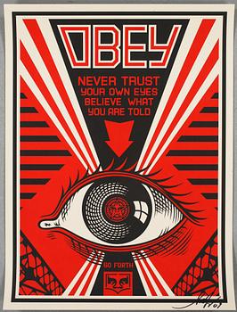 SHEPARD "OBEY" FAIREY, print, Obey X levis project 2009, signed and dated 09.