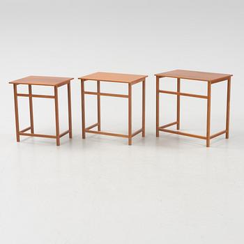 a model '618' mahogany nesting table by Josef Frank for Firma Svenskt Tenn.