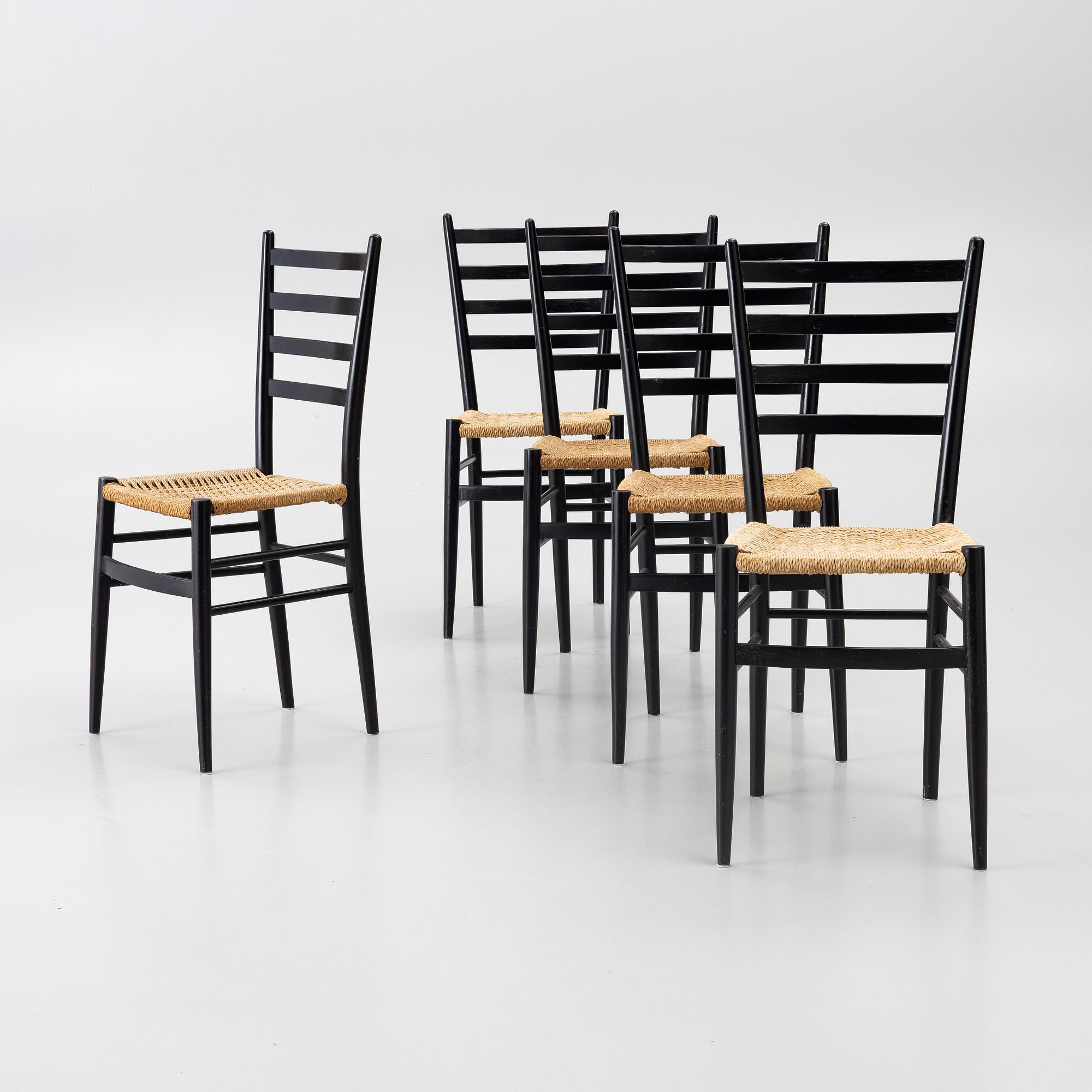 5 chairs, 'Bologna', IKEA.
