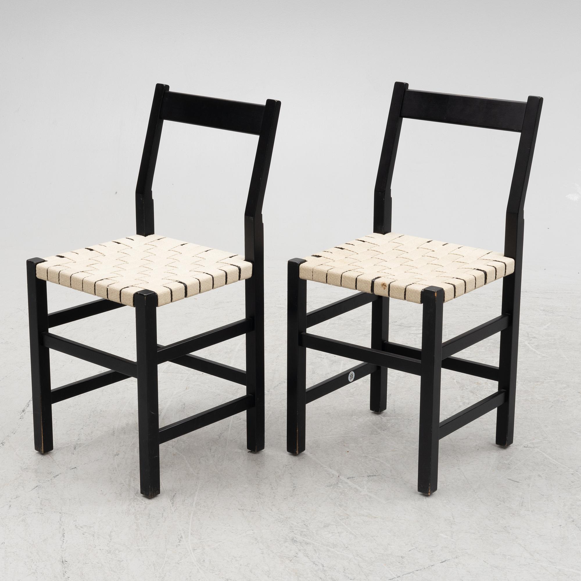 John Kandell, eight "Schablon" chairs, Källemo, Sweden.