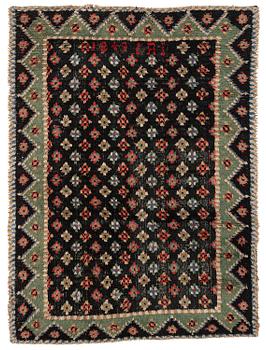 348. A Knotted pile (rya), c. 200 x 140 cm, Finland, dated 1849.