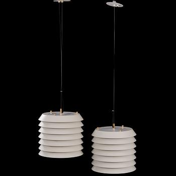 Two late 20th century 'Maija Suspension' pendant lights for Santa & Cole.