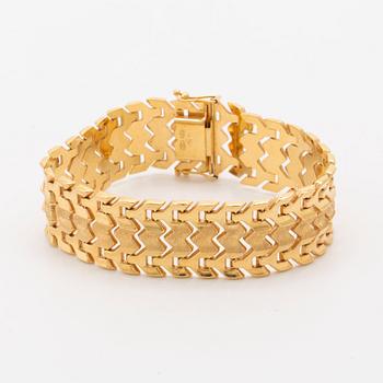 Goldbracelet 18k gold, 32,3 g, approx 19 x 2 cm.