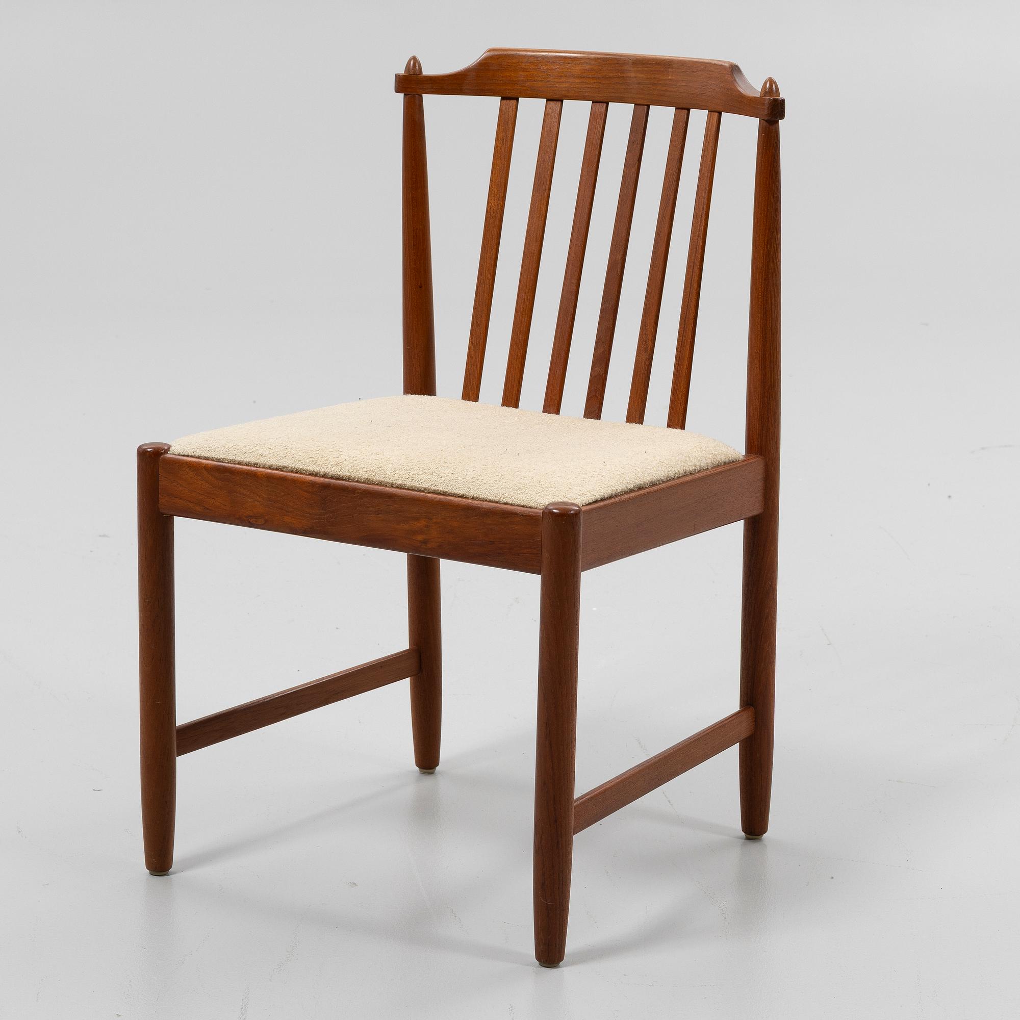 Karl Erik Ekselius, Chairs, 4 pcs, JOC Möbler, Vetlanda 1960s/70s.