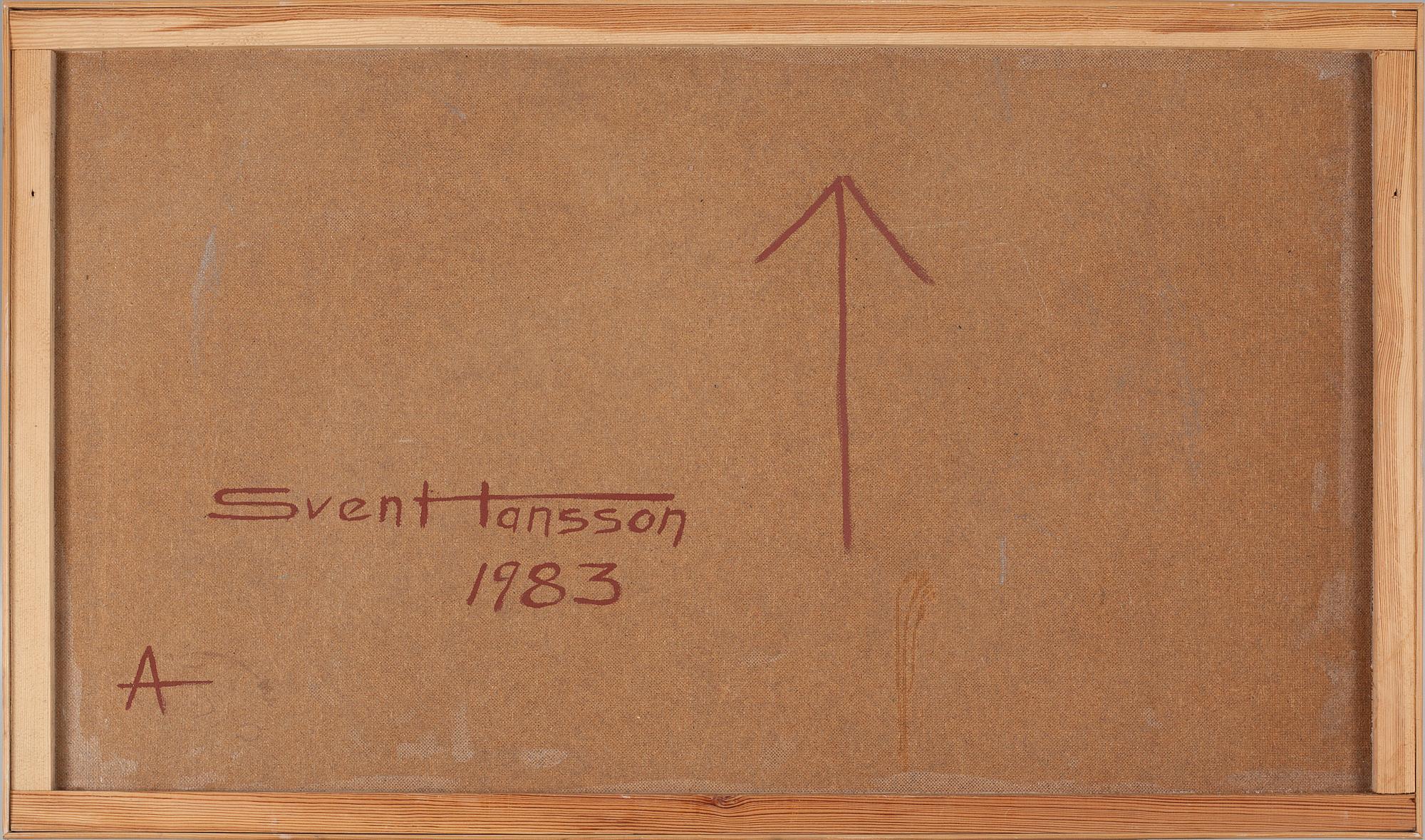 SVEN AXEL HANSSON, oil on panel, signed and dated 1983 à tergo.