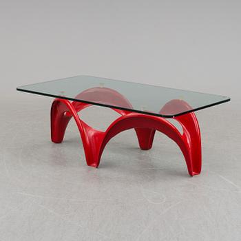 AAGE EGERIIS, a sofa table and three lounge chairs, France & son, Denmark.