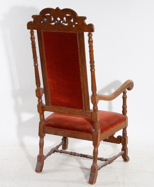 KARMSTOL. Barockstil, tidigt 1900-tal.