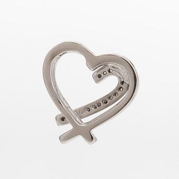 Hänge, 14K vitguld, briljantslipade diamanter.