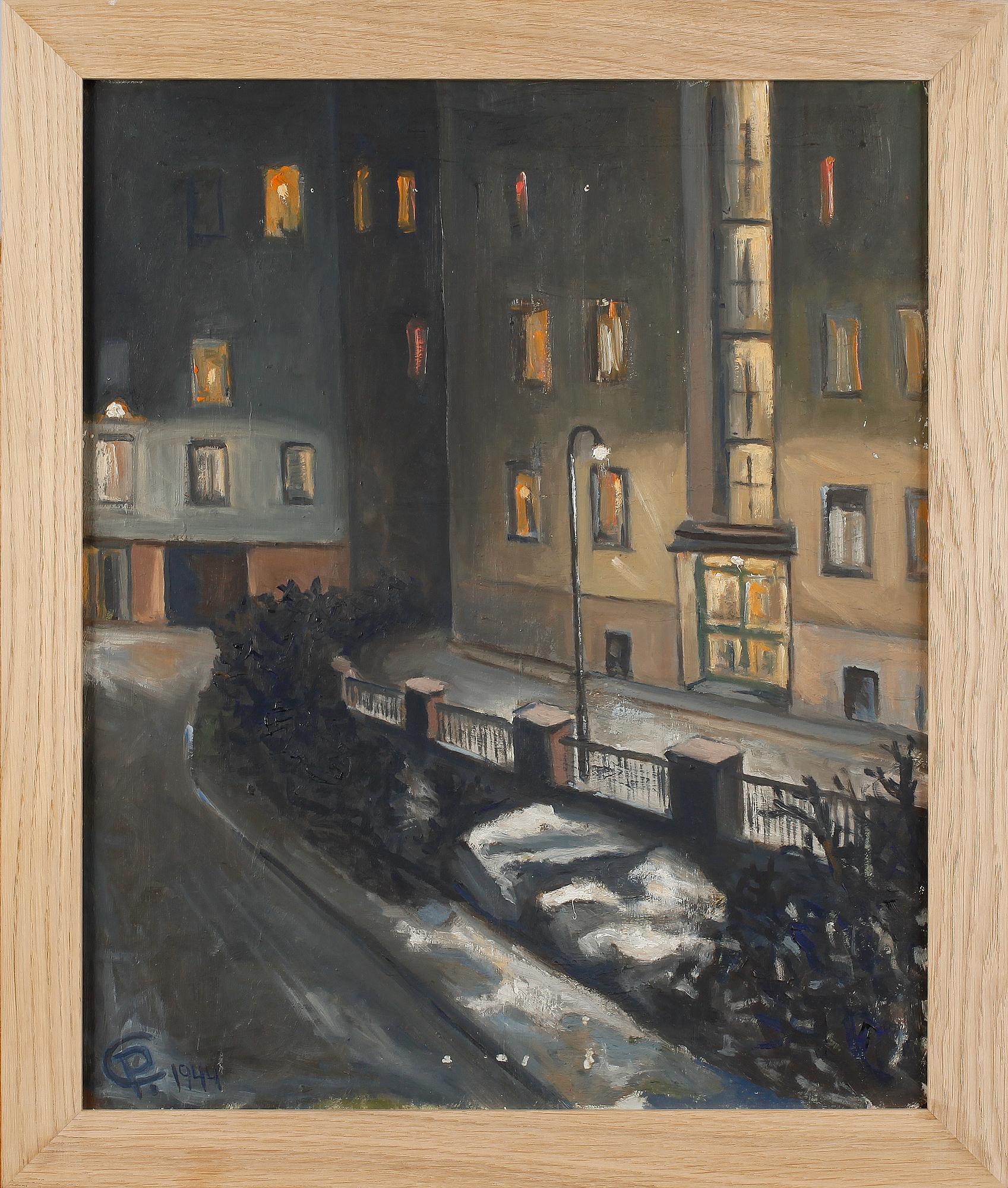 CARL PALME, olja på pannå, sign o dat -44.