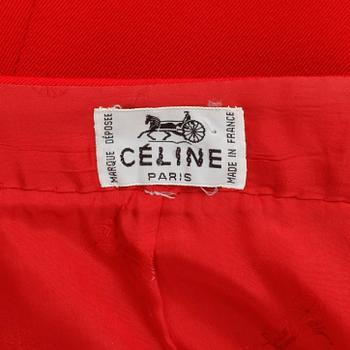 CÉLINE, a red woolblend skirt.