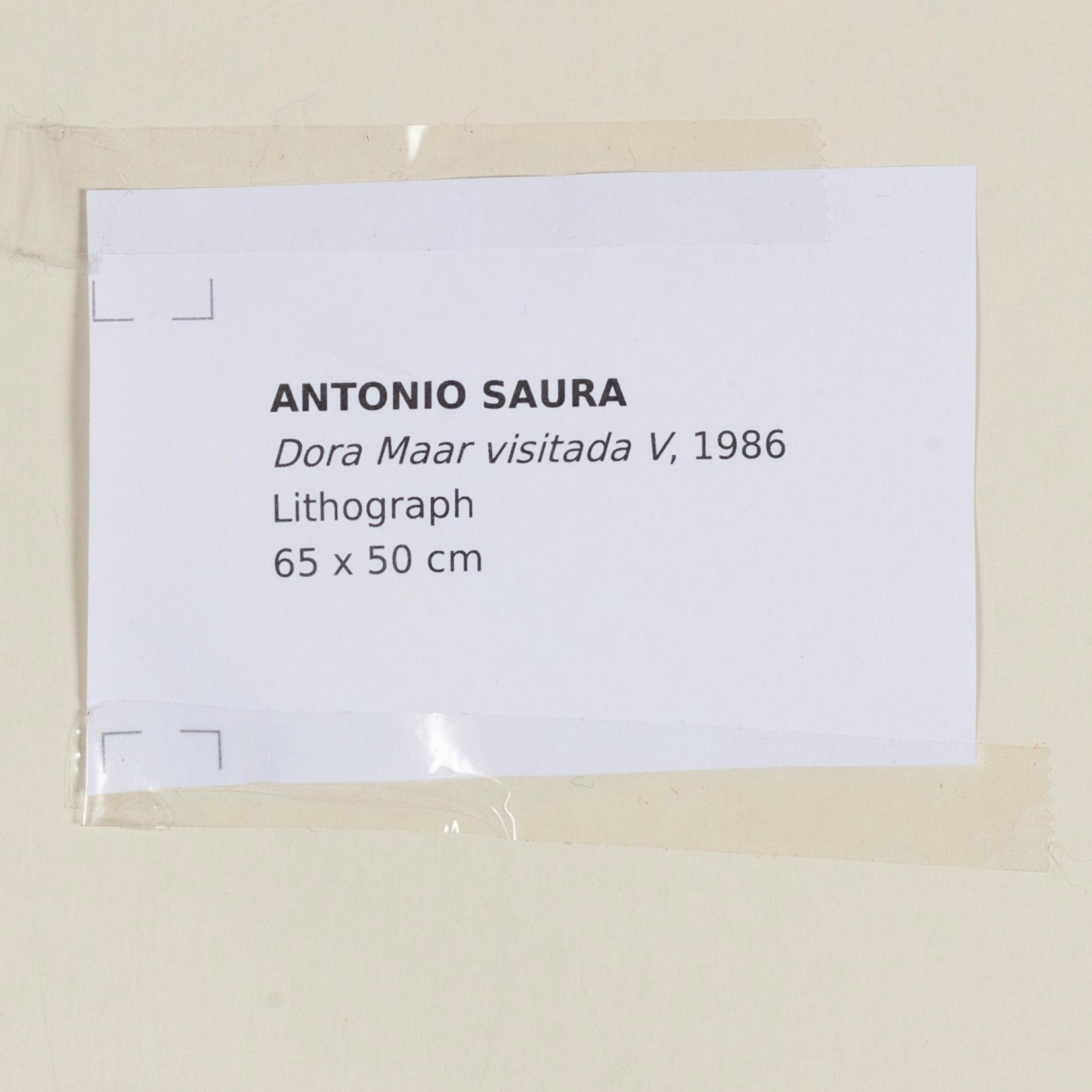 Antonio Saura, lithograph. Signed and.